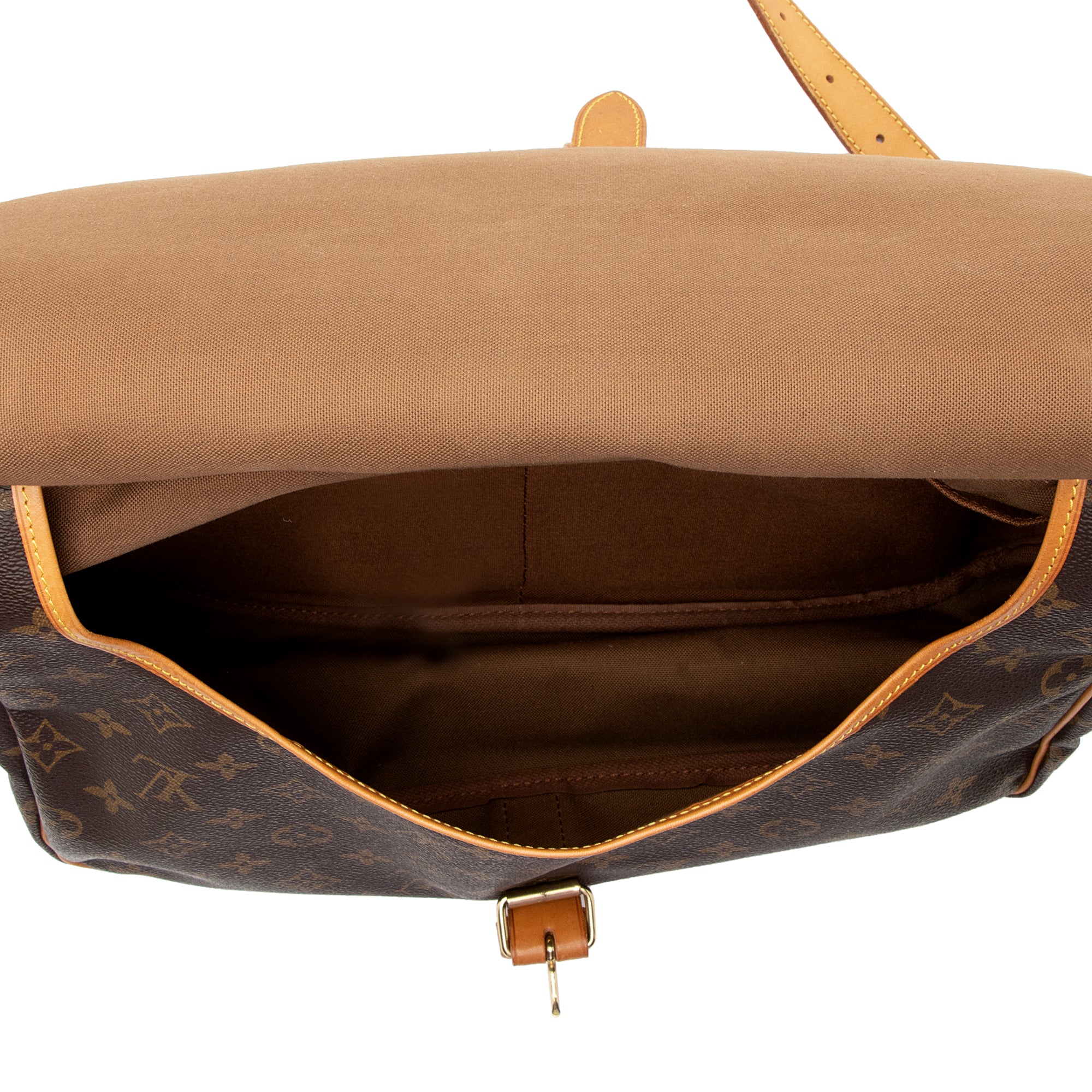 Louis Vuitton Vintage Monogram Canvas Saumur 35 Messenger Bag (SHF-22921)