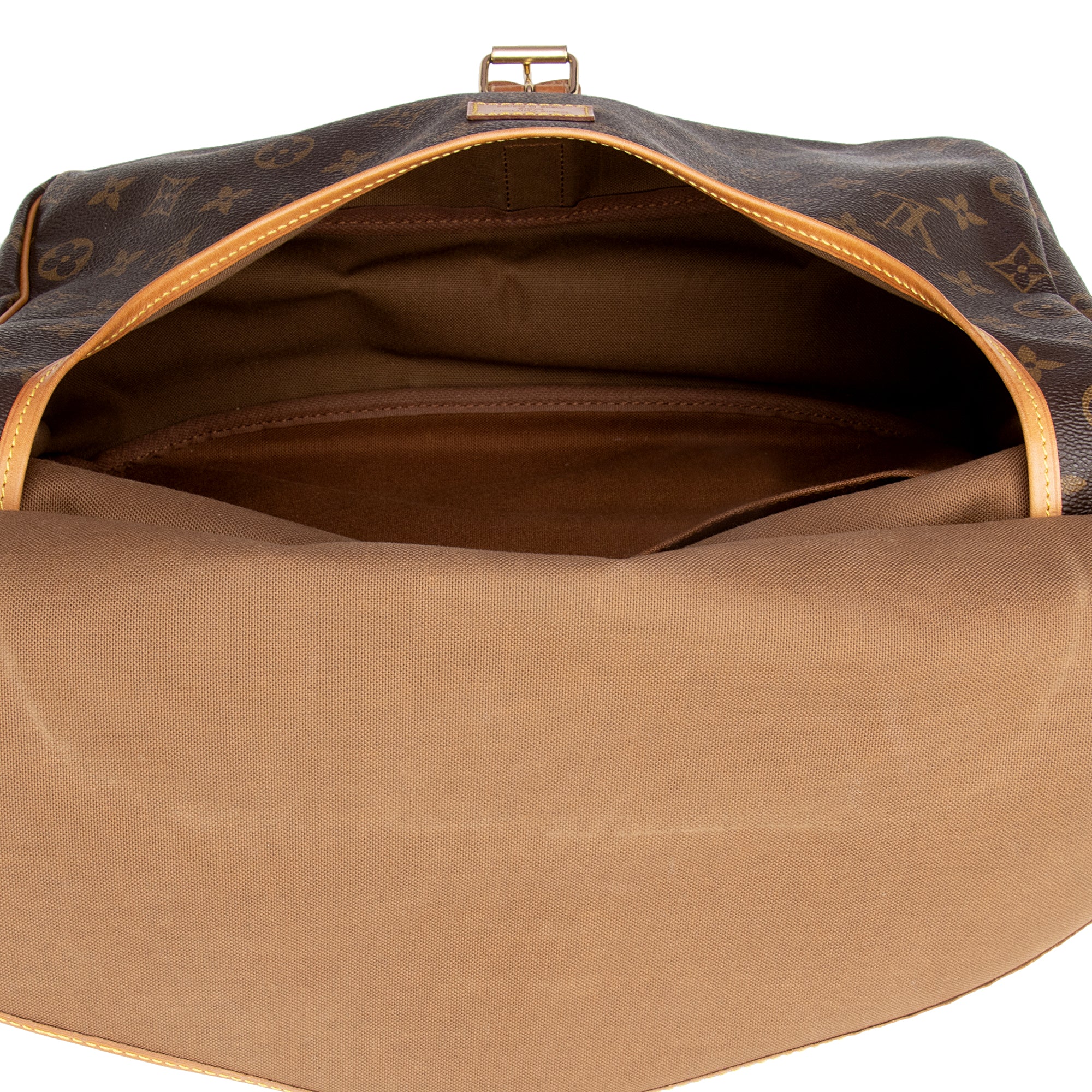 Louis Vuitton Vintage Monogram Canvas Saumur 35 Messenger Bag (SHF-22921)