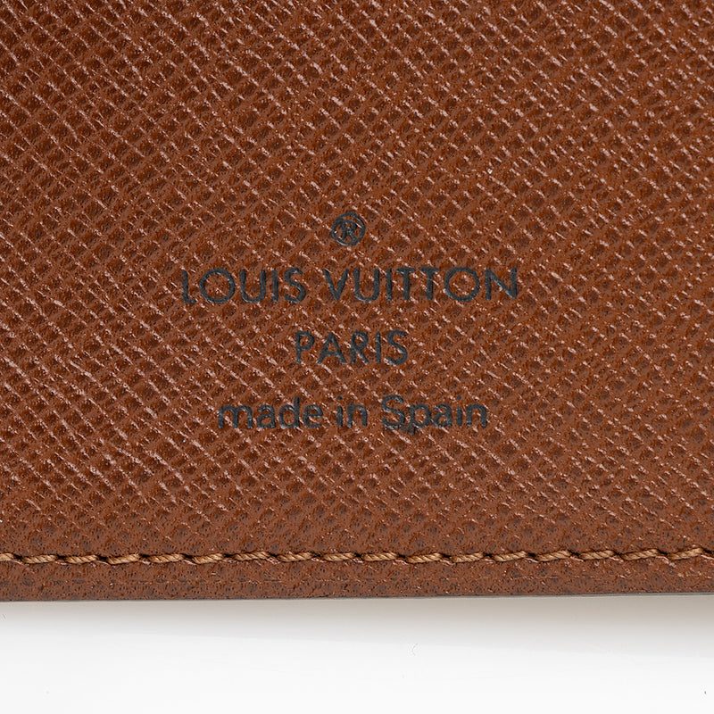 Louis Vuitton Vintage Monogram Canvas Small Ring Agenda Cover (SHF-18174)