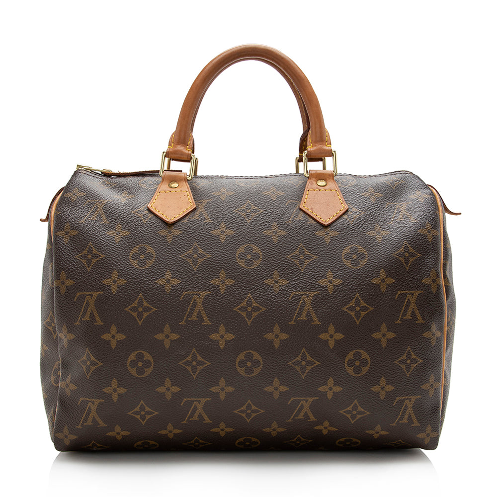Louis Vuitton Vintage Monogram Canvas Speedy 30 Satchel (SHF-16685)
