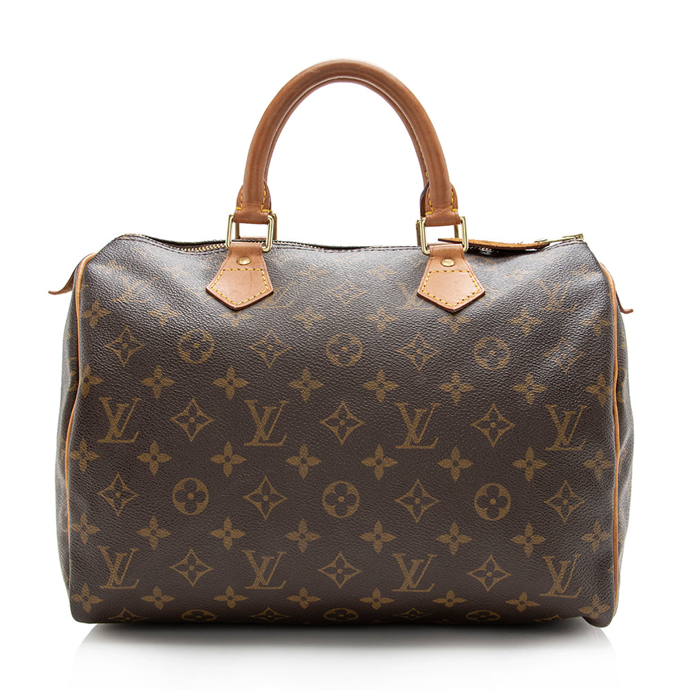 Louis Vuitton Vintage Monogram Canvas Speedy 30 Satchel (SHF-16685)