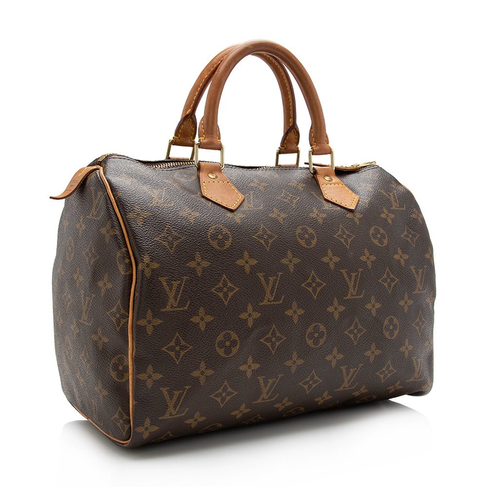 Louis Vuitton Vintage Monogram Canvas Speedy 30 Satchel (SHF-16685)