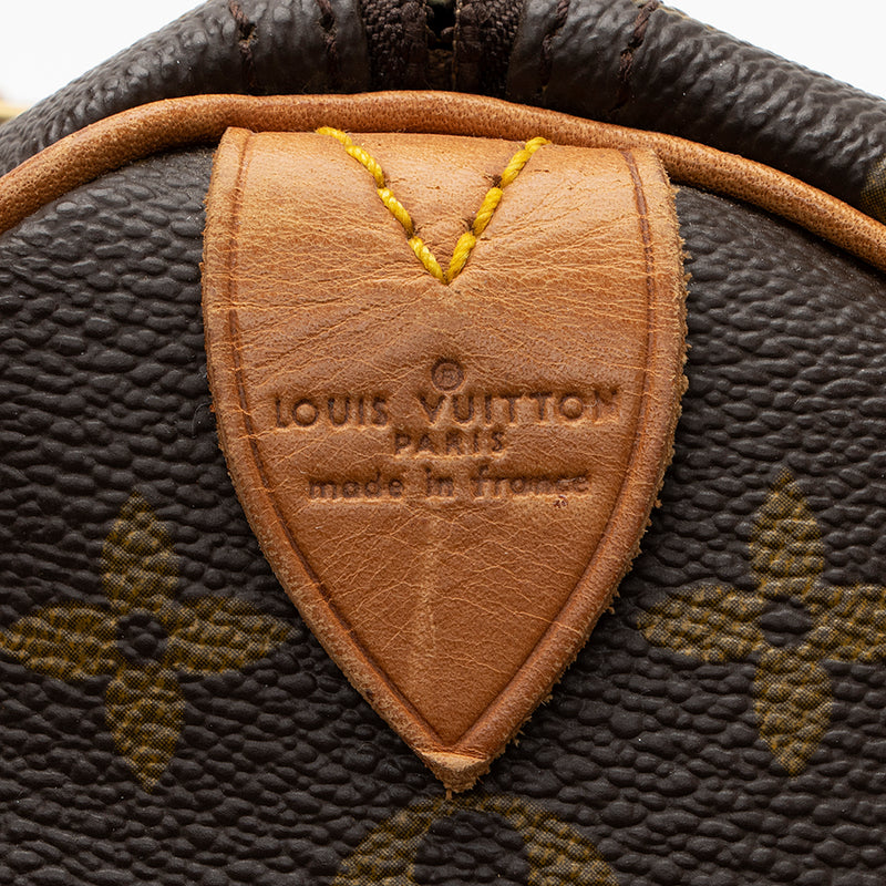 Louis Vuitton Vintage Monogram Canvas Speedy 35 Satchel - FINAL SALE (SHF-19304)