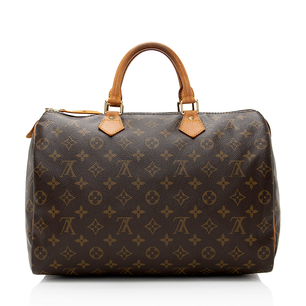 Louis Vuitton Vintage Monogram Canvas Speedy 35 Satchel (SHF-22048)