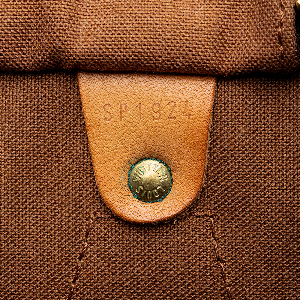 Louis Vuitton Vintage Monogram Canvas Speedy 35 Satchel (SHF-22048)