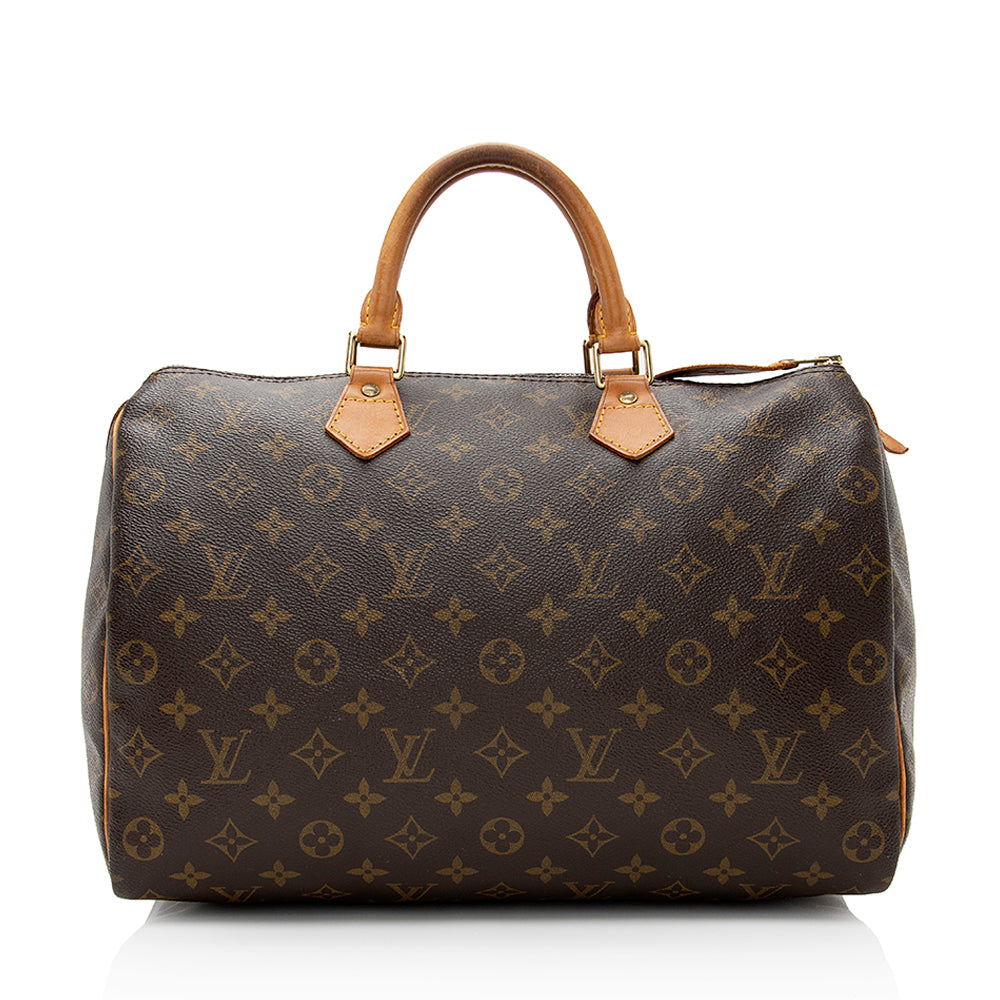 Louis Vuitton Vintage Monogram Canvas Speedy 35 Satchel (SHF-22048)