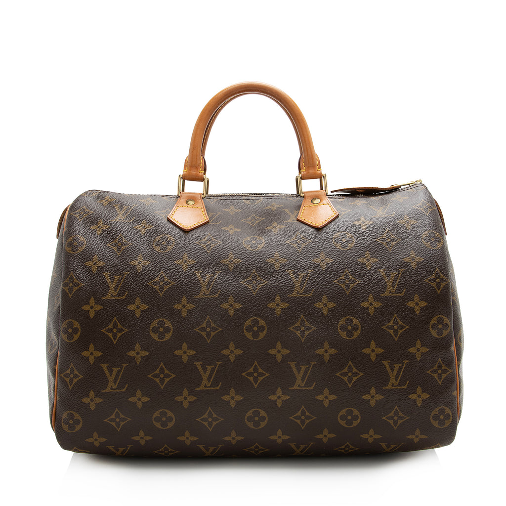 Louis Vuitton Vintage - Monogram Speedy 35 Bag - Brown - Leather