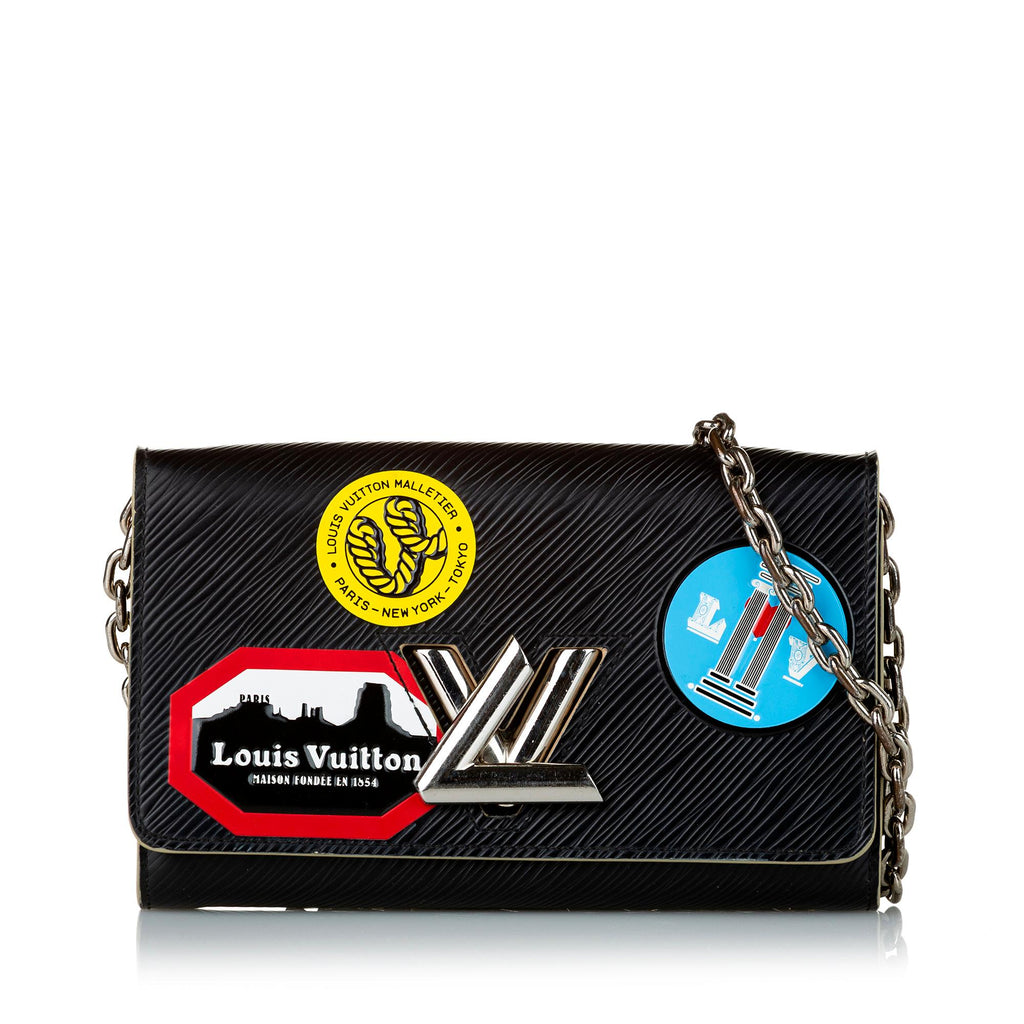 Louis Vuitton 2018 pre-owned Épi Twist Love Lock chain wallet