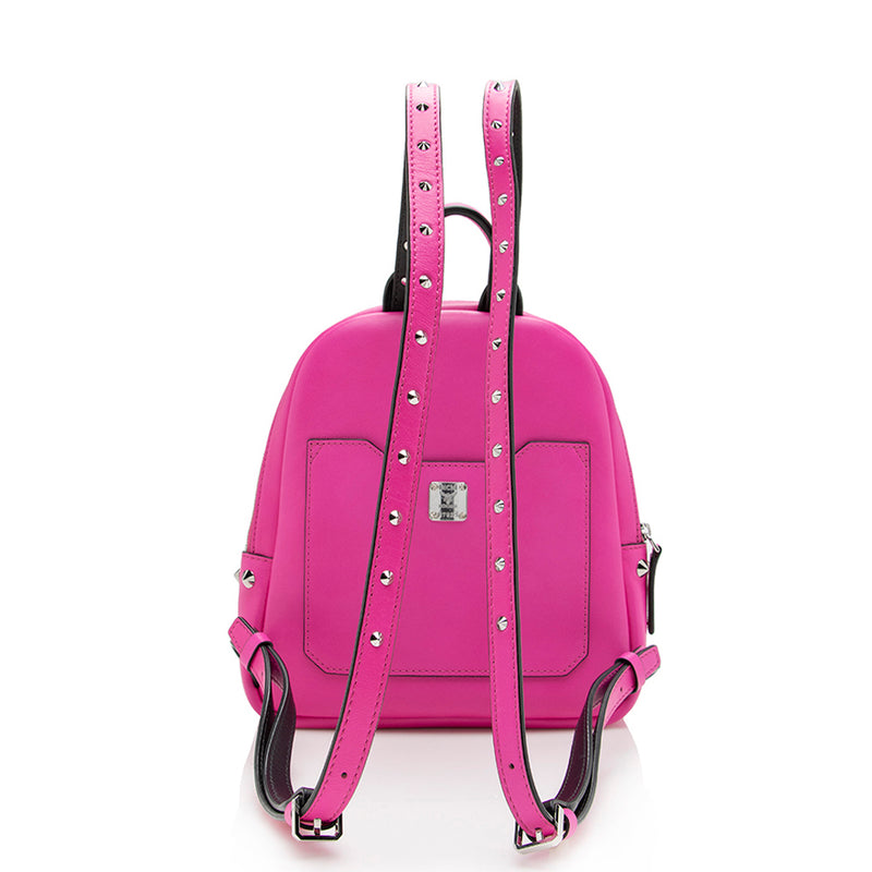 MCM Calfskin Duchess Polke Studs Mini Backpack (SHF-16226)