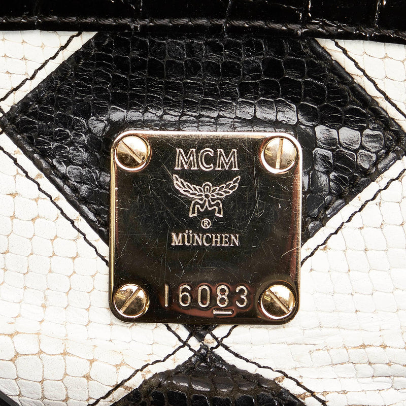 MCM Embossed Patent Leather Satchel (SHG-27971)