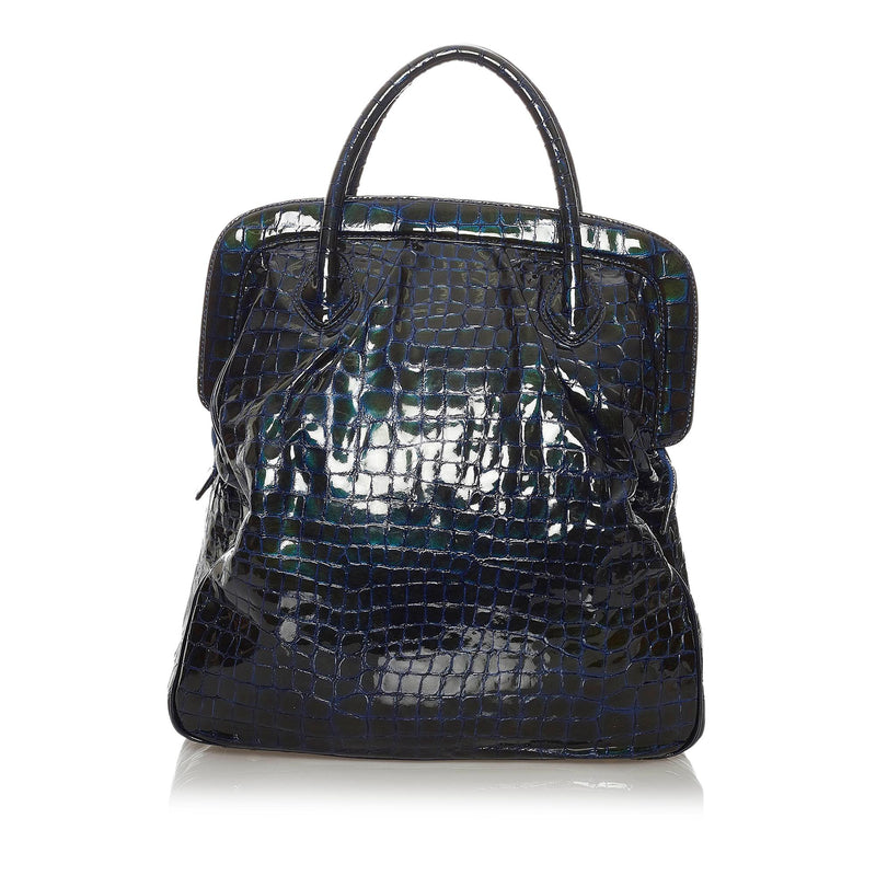 MCM Embossed Patent Leather Tote Bag (SHG-28666)