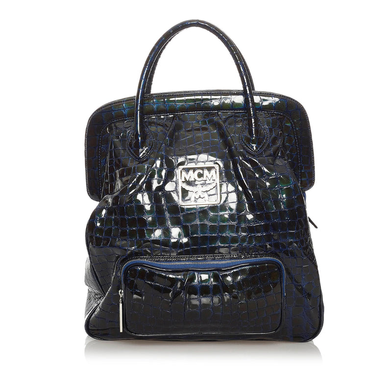 MCM Embossed Patent Leather Tote Bag (SHG-28666)