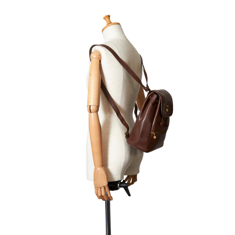 MCM Leather Drawstring Backpack (SHG-31815)