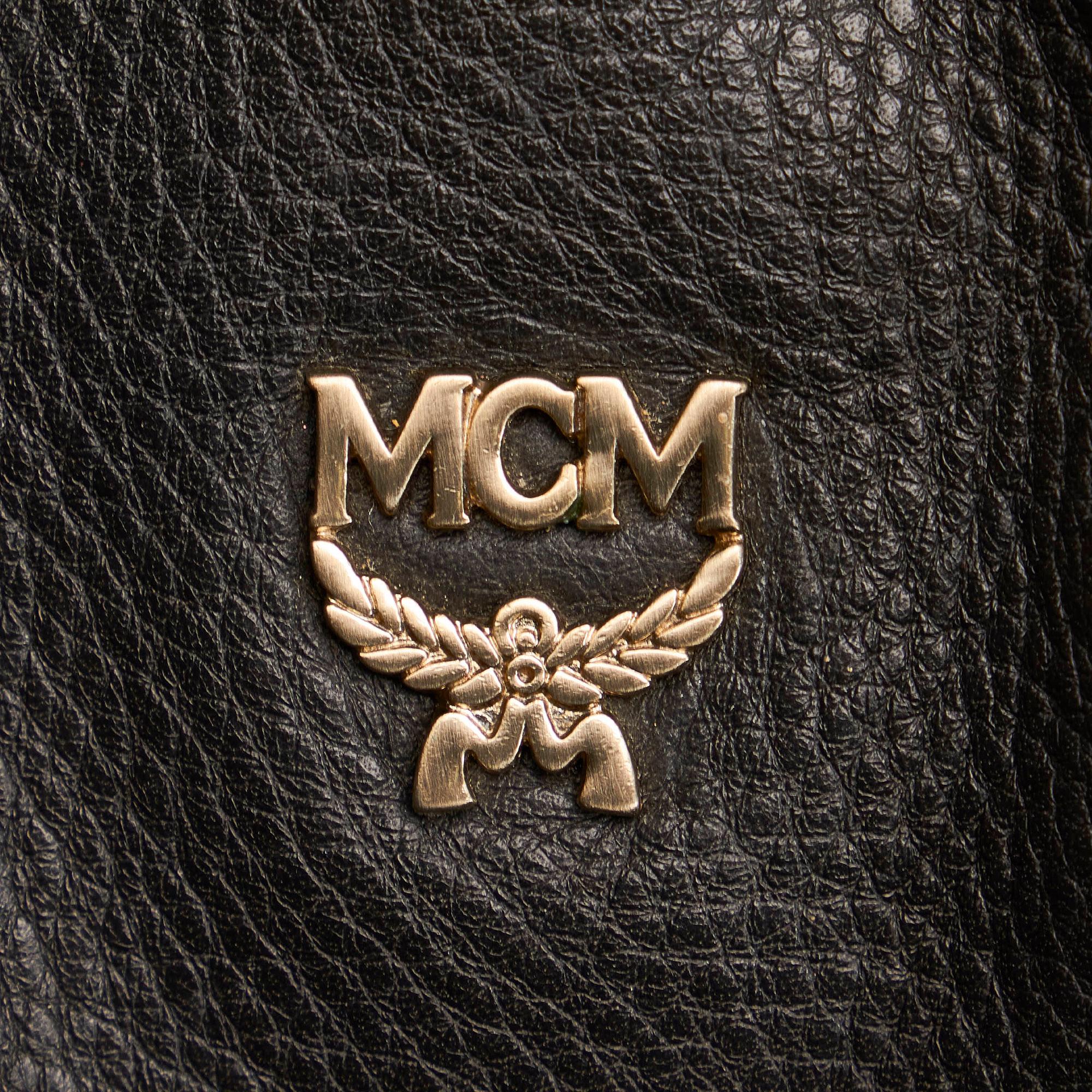 MCM Leather Drawstring Bucket Bag (SHG-29120)