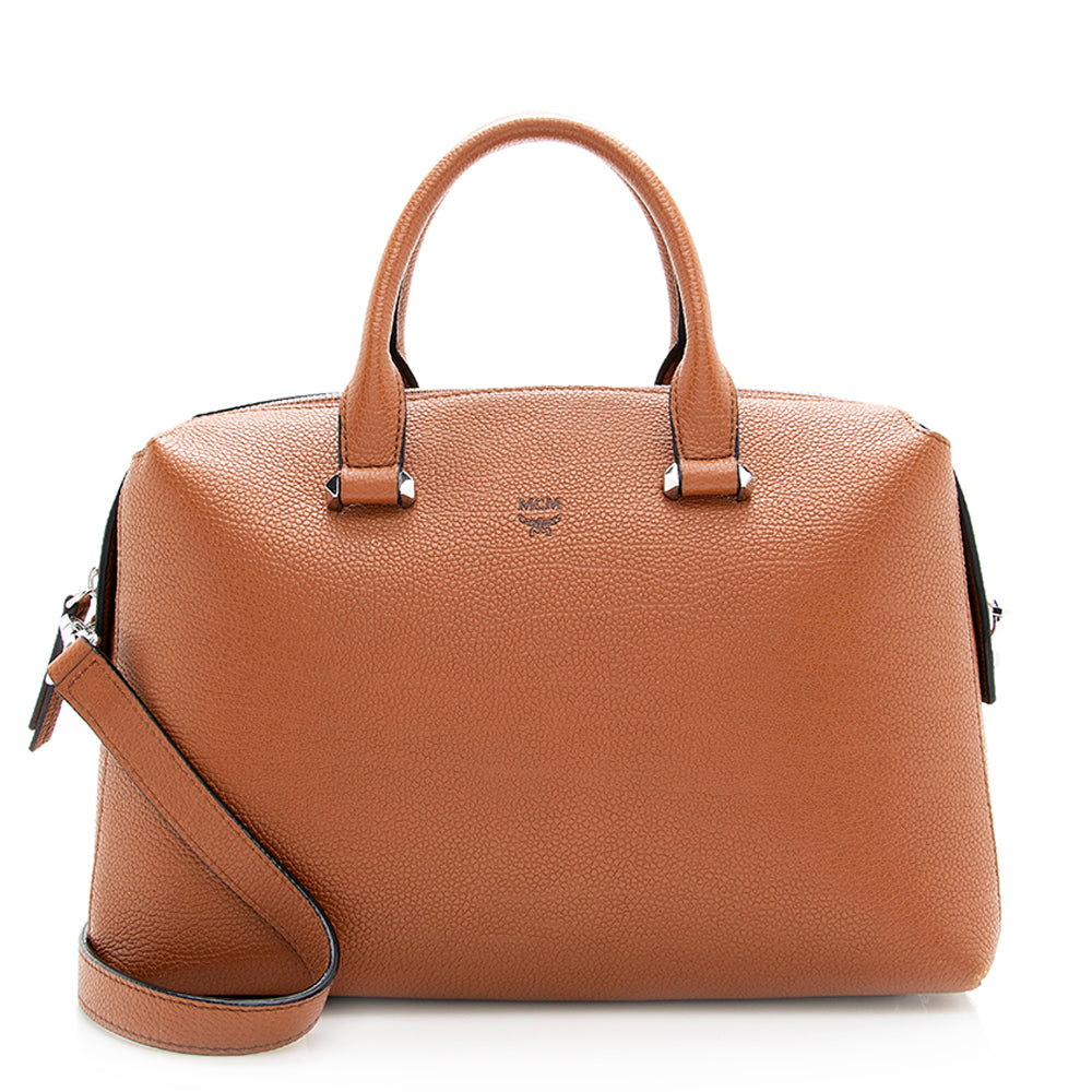 MCM Leather Ella Boston Bag (SHF-19289)