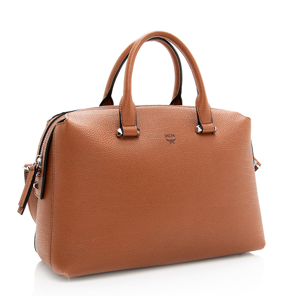MCM Leather Ella Boston Bag (SHF-19289)