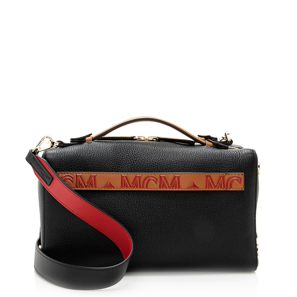 Boston leather handbag