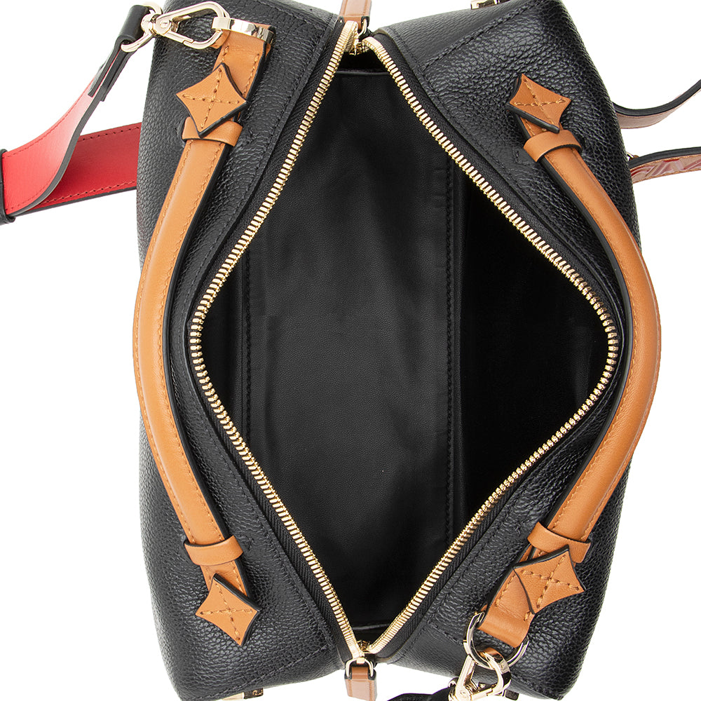 MCM Leather Milano Boston 18 Shoulder Bag (SHF-19819)