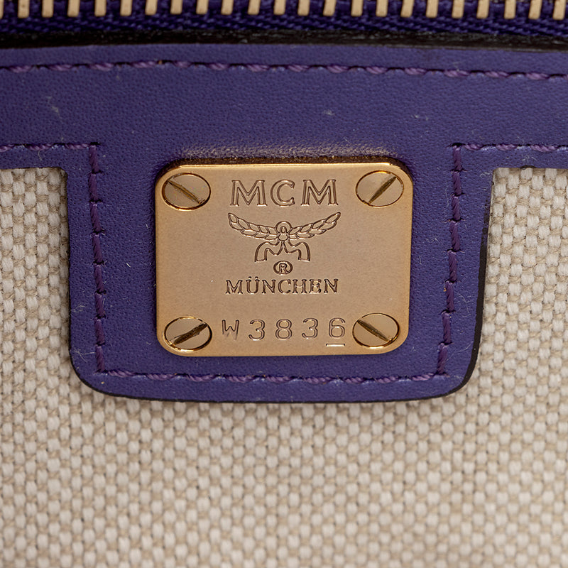 MCM Leather Top Handle Satchel (SHF-18280)