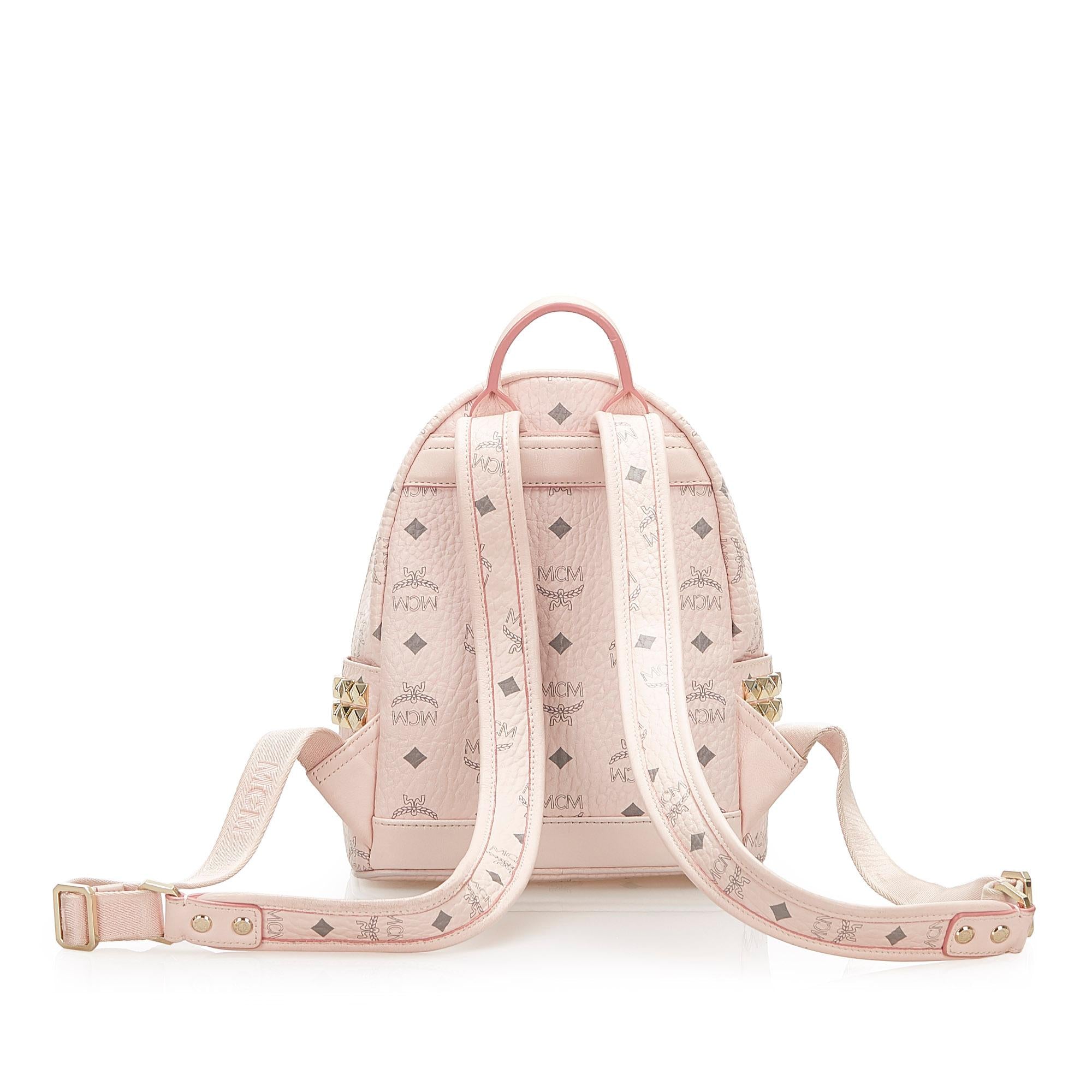 MCM Mini Visetos Leather Backpack (SHG-32175)