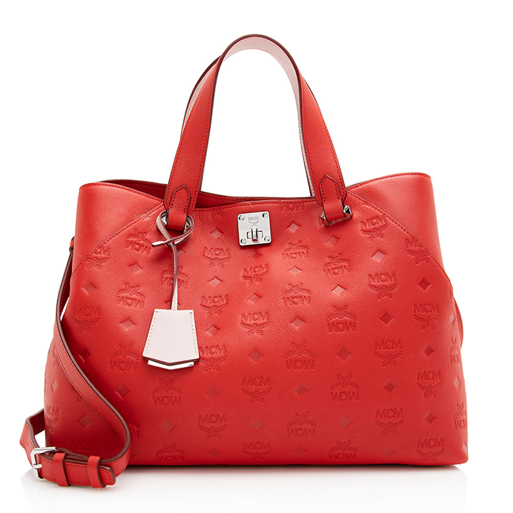 MCM Monogram Leather Essential Medium Tote (SHF-19898)