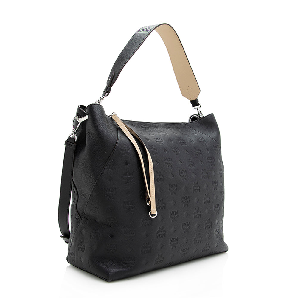 MCMミディアム Klara モノグラムレザー ホーボーバッグ Amazon.com