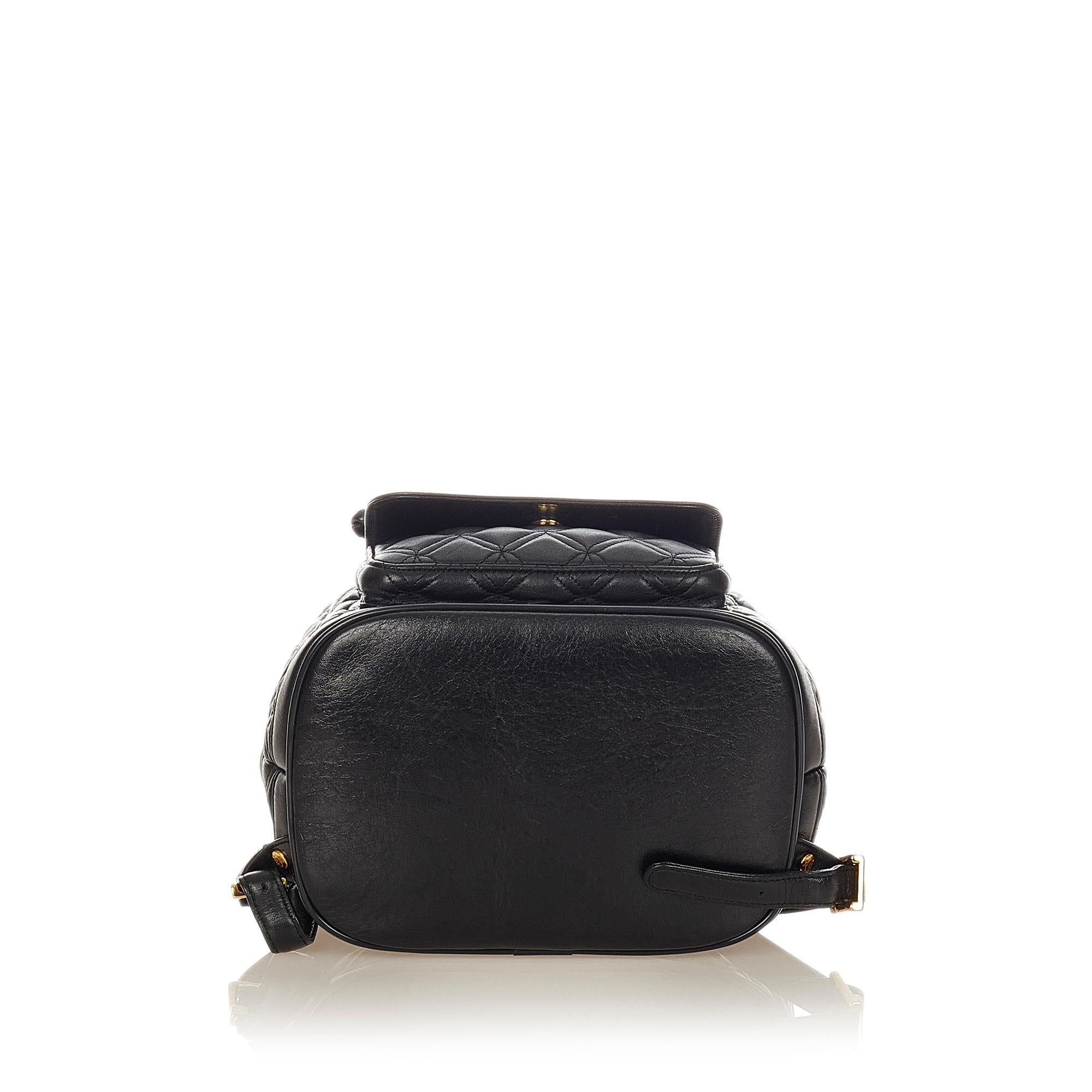 MCM Quilted Studded Visetos Leather Backpack (SHG-37895)