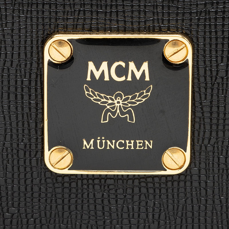 MCM Vintage Leather Charms Boston Satchel (SHF-19248)