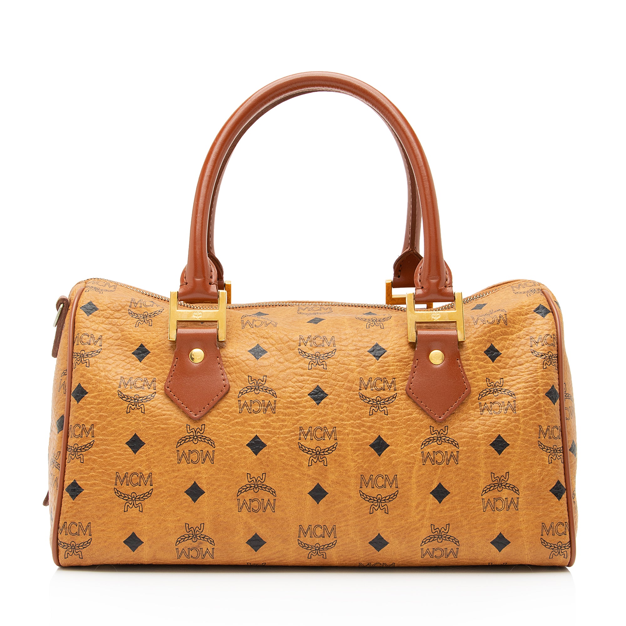 MCM Vintage Visetos Boston Bag (SHF-23874)