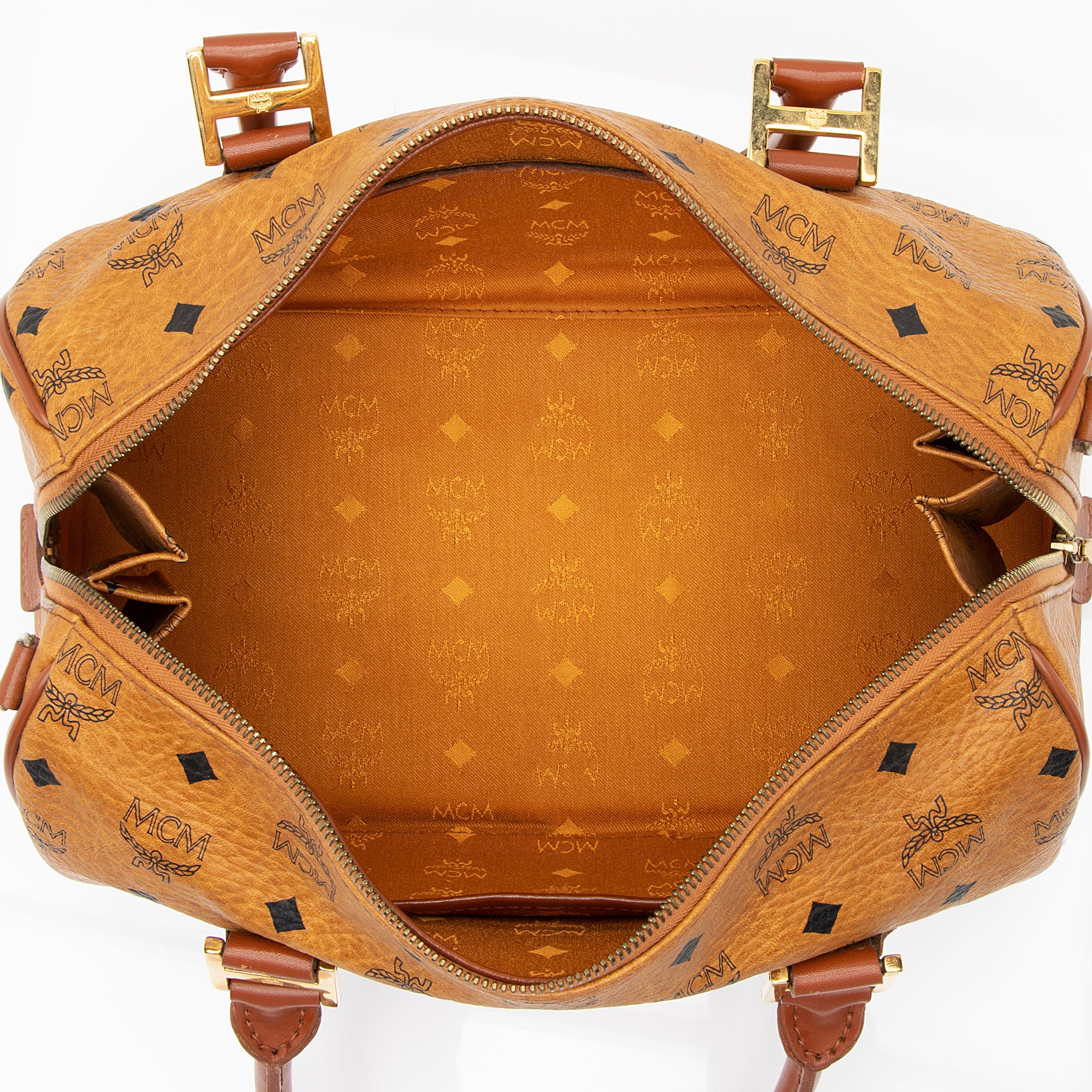 MCM Vintage Visetos Boston Bag (SHF-23874)