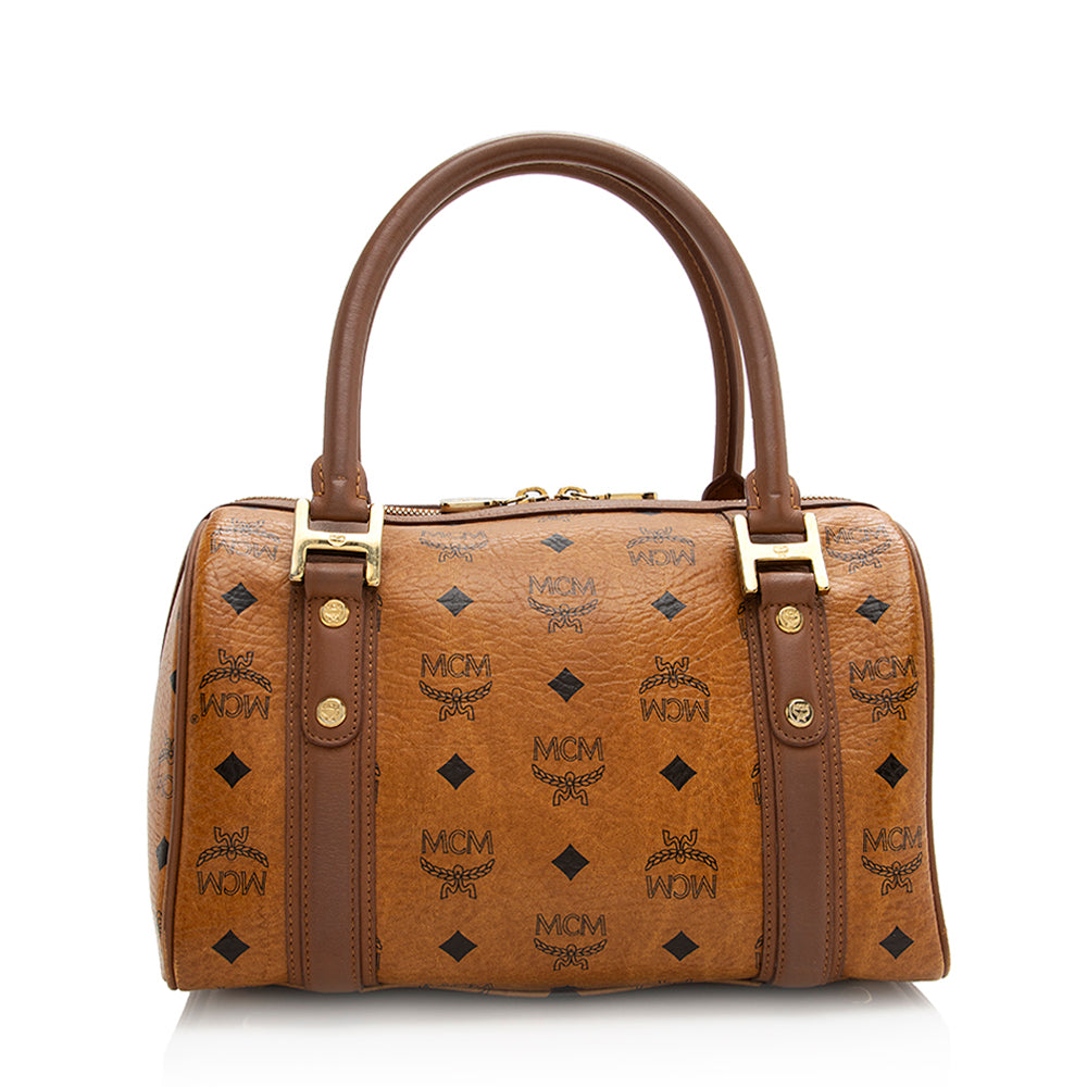 MCM Vintage Visetos Front Pocket Small Satchel (SHF-21037)