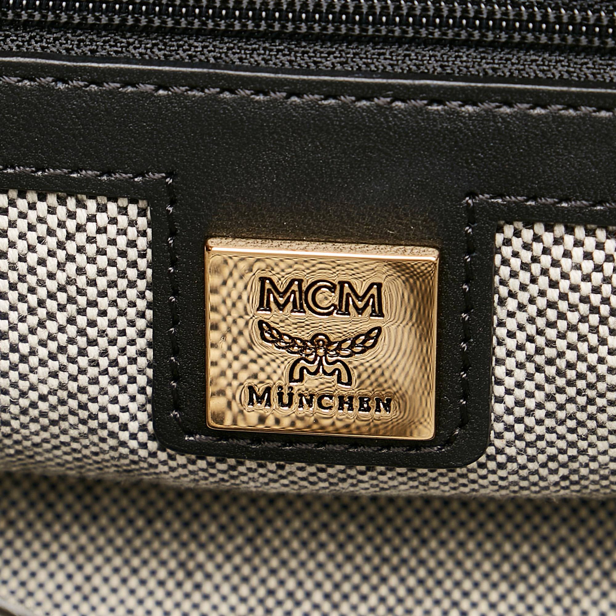 MCM Visetos Double Zip Kathy Satchel (SHG-37303)