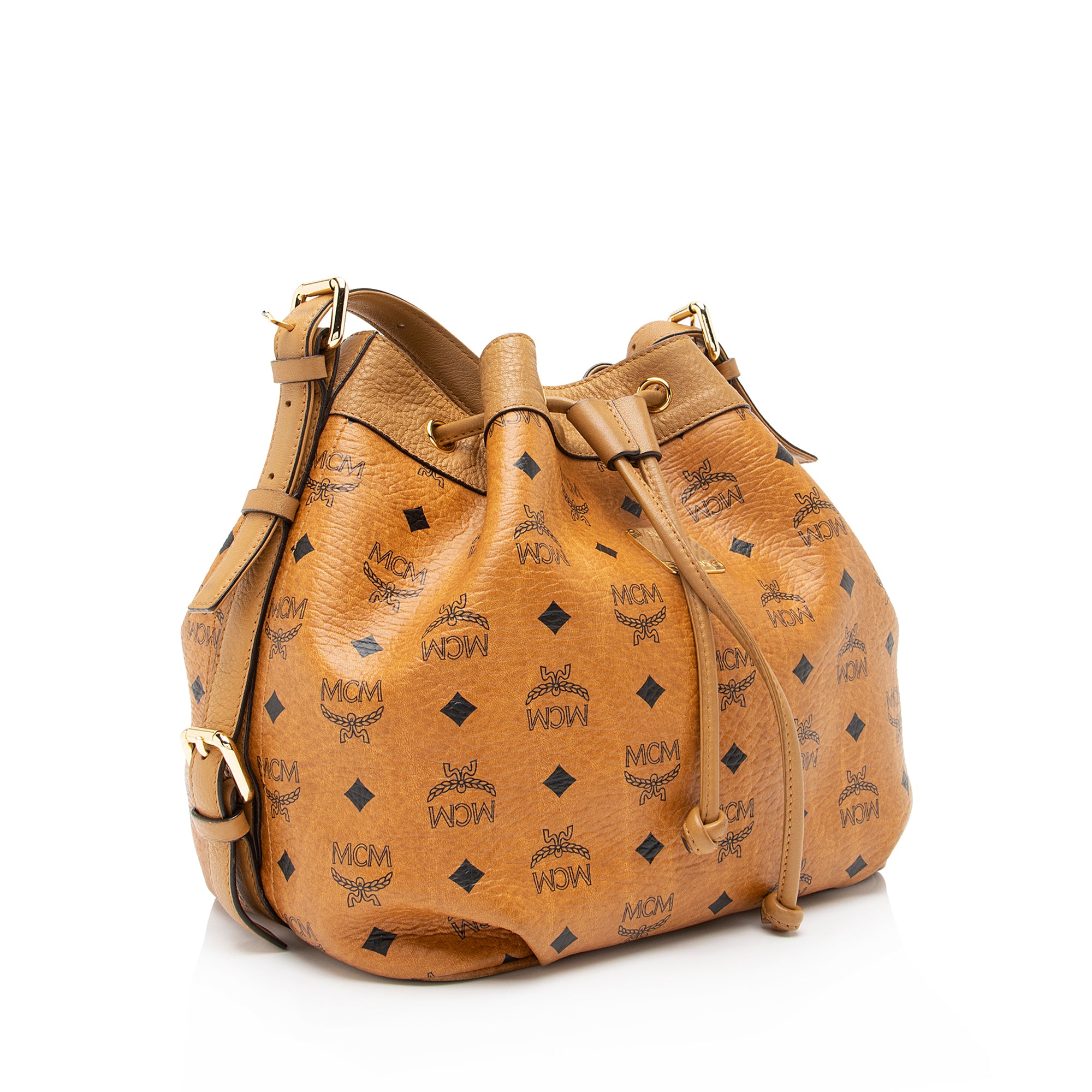 MCM Visetos Essential Drawstring Bucket Bag - FINAL SALE (SHF-23604)
