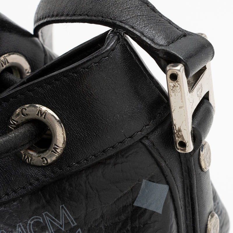 MCM Vintage Black Leather Quilted Drawstring Bucket Bag – Shop Luxe Society