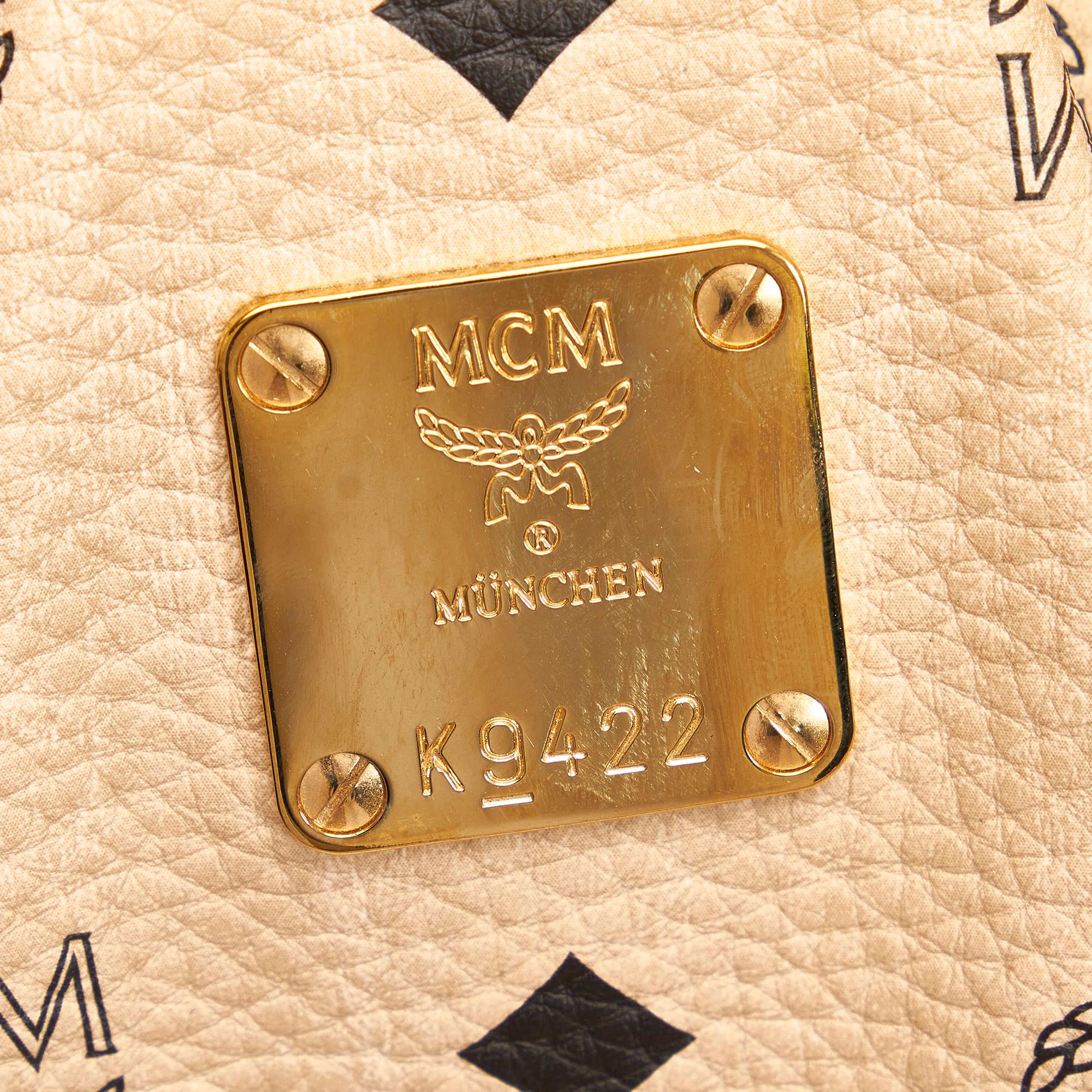 MCM Visetos Leather Boston Bag (SHG-30300)