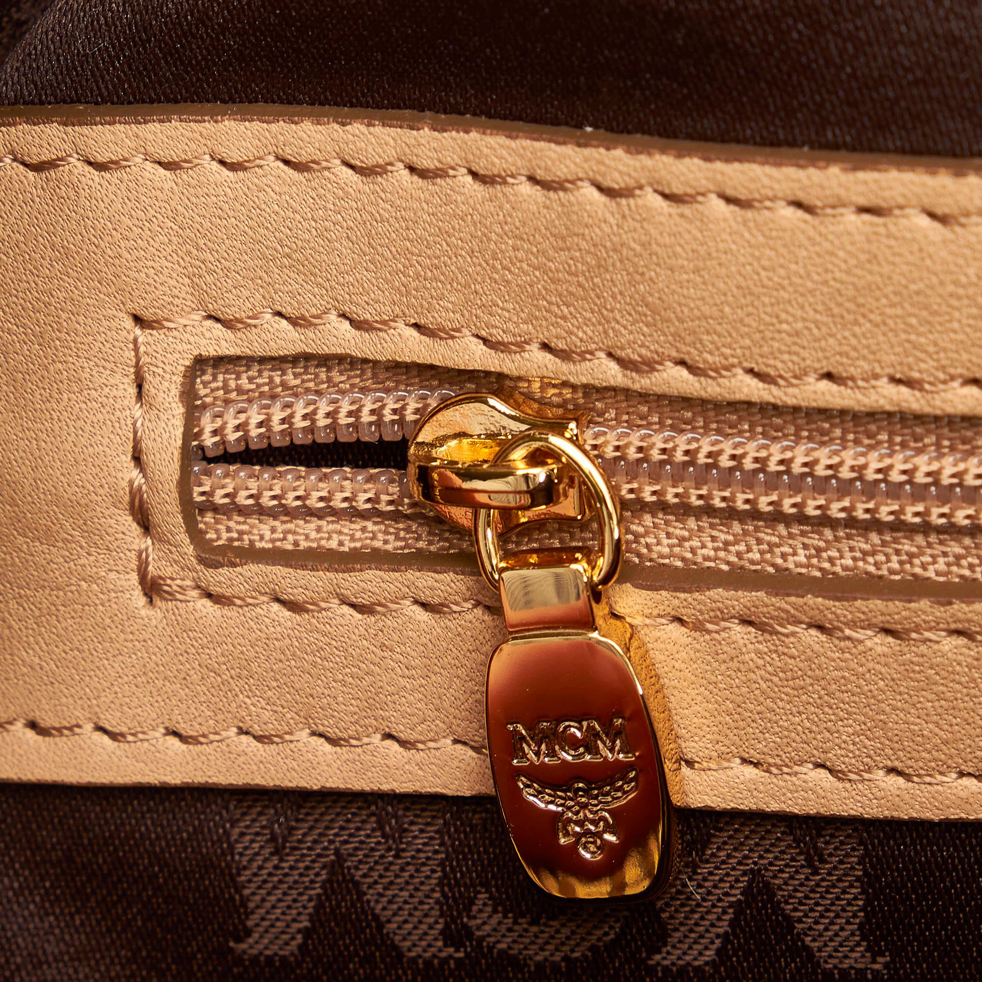 MCM Visetos Leather Boston Bag (SHG-30300)