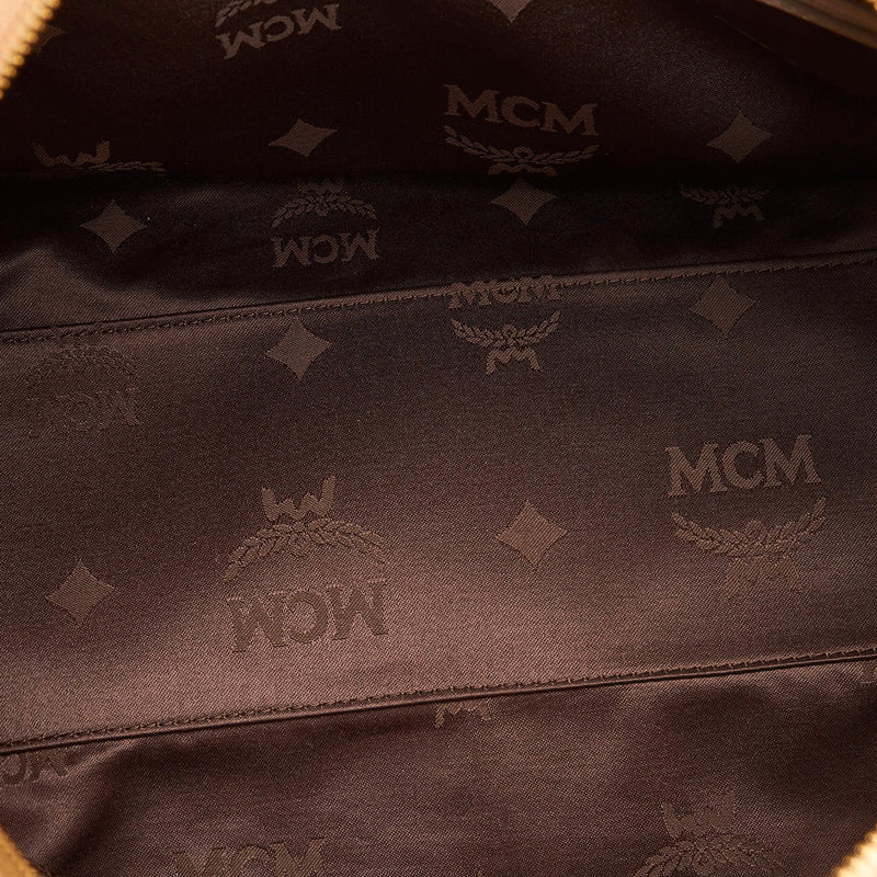 MCM Visetos Leather Boston Bag (SHG-25617) – LuxeDH