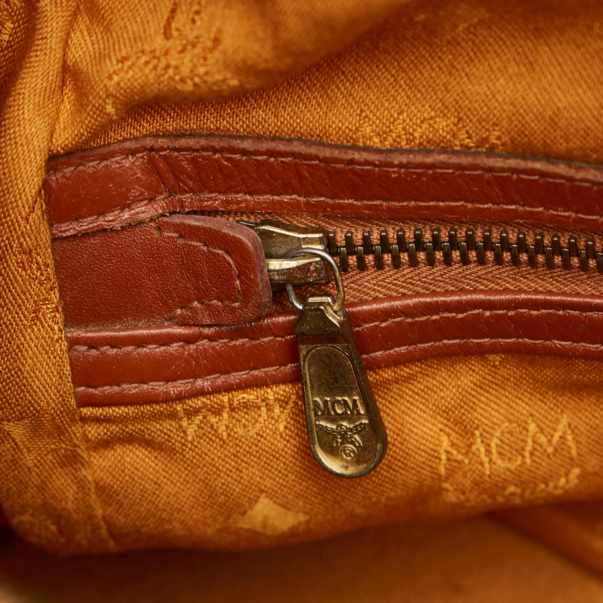 MCM Visetos Leather Boston Bag (SHG-32478)