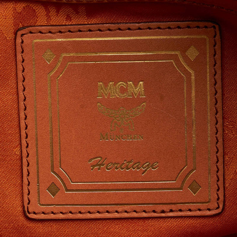 MCM Visetos Leather Boston (SHG-32279)