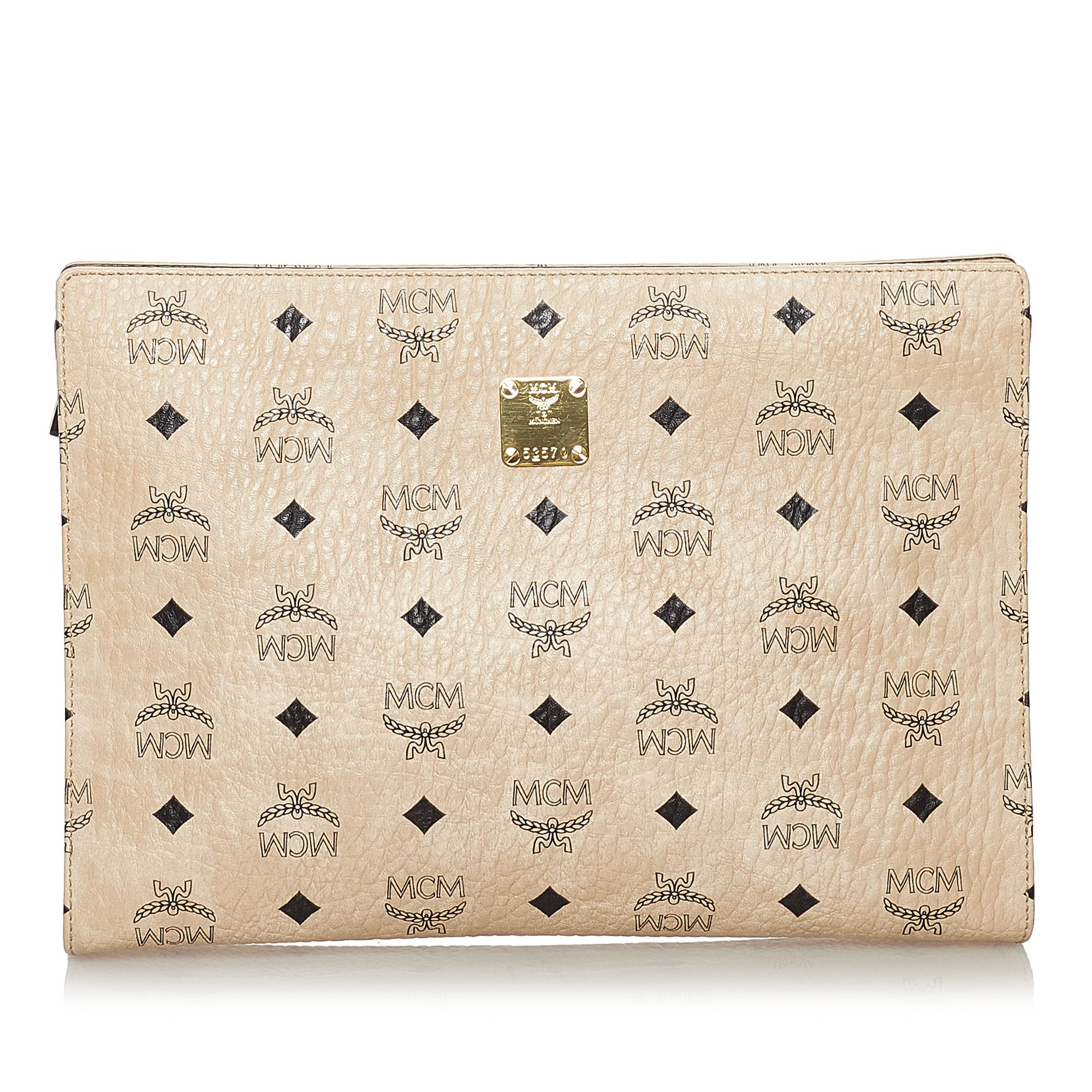 MCM Visetos Leather Clutch Bag (SHG-32262)