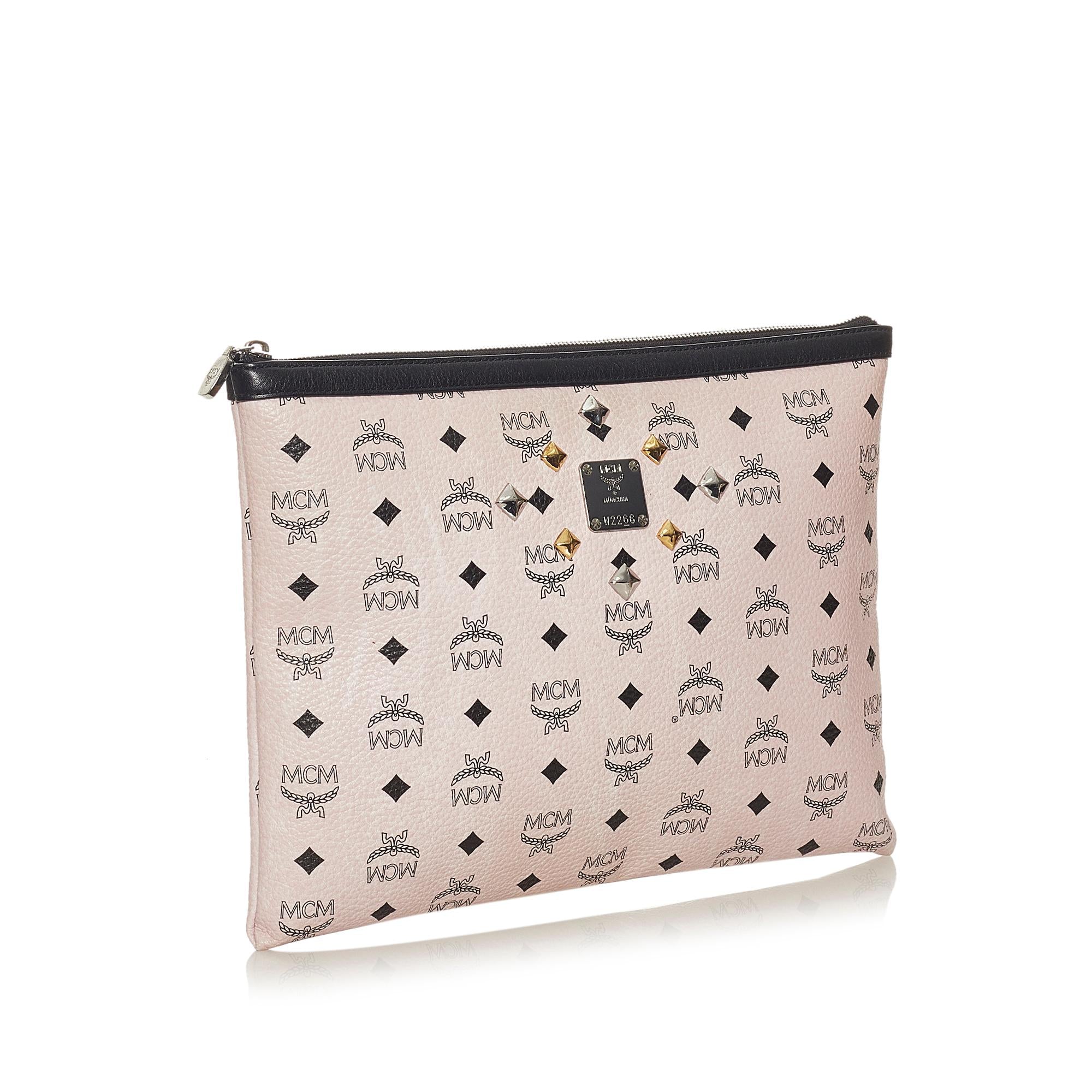 MCM Visetos Leather Clutch (SHG-27508)