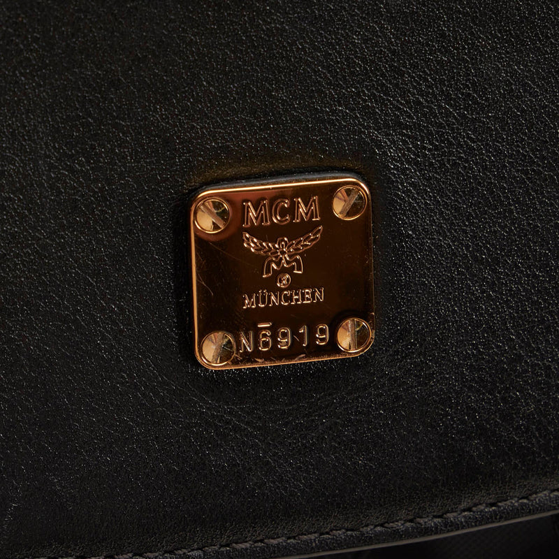 MCM Visetos Leather Drawstring Backpack (SHG-31607)