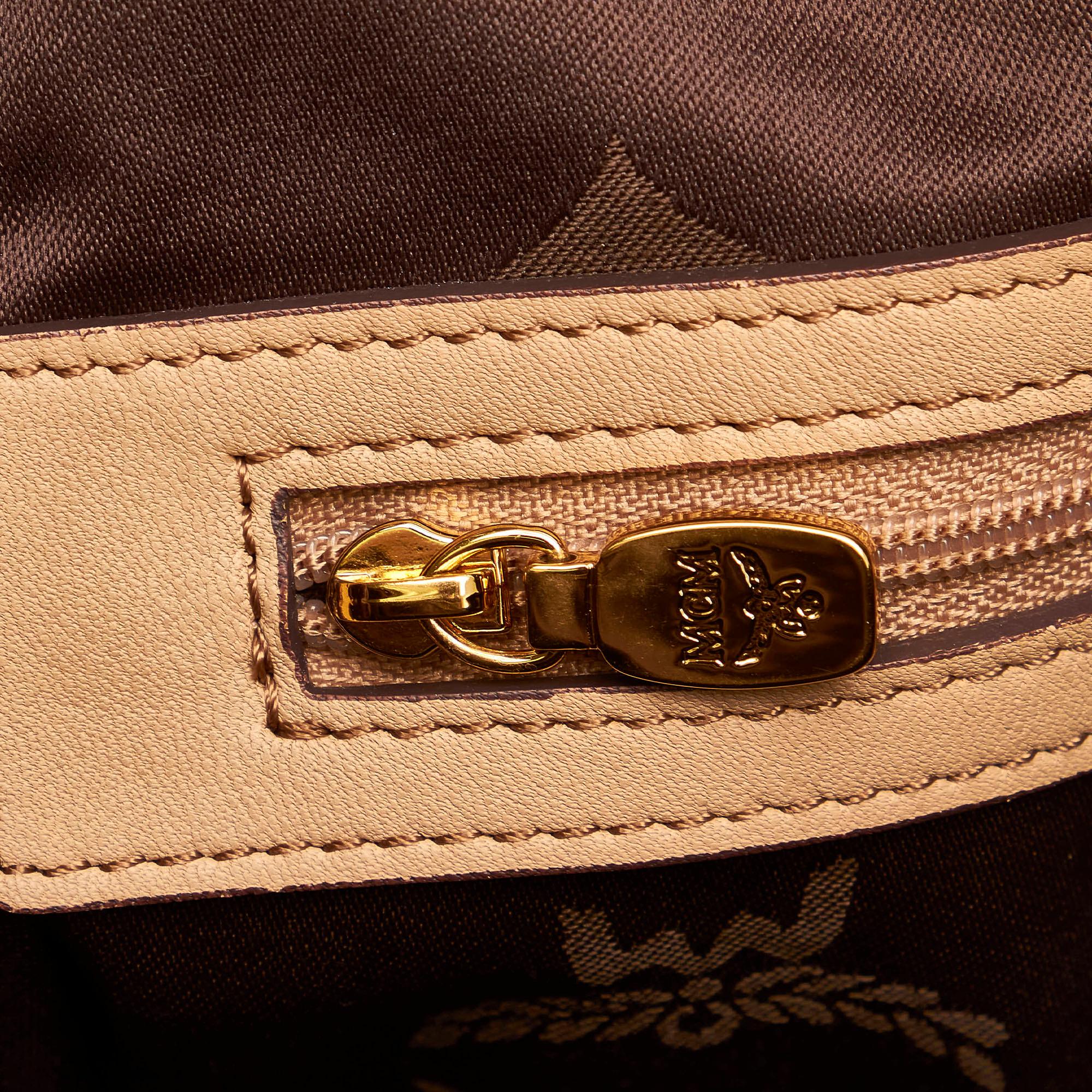 MCM Visetos Leather Handbag (SHG-32294)