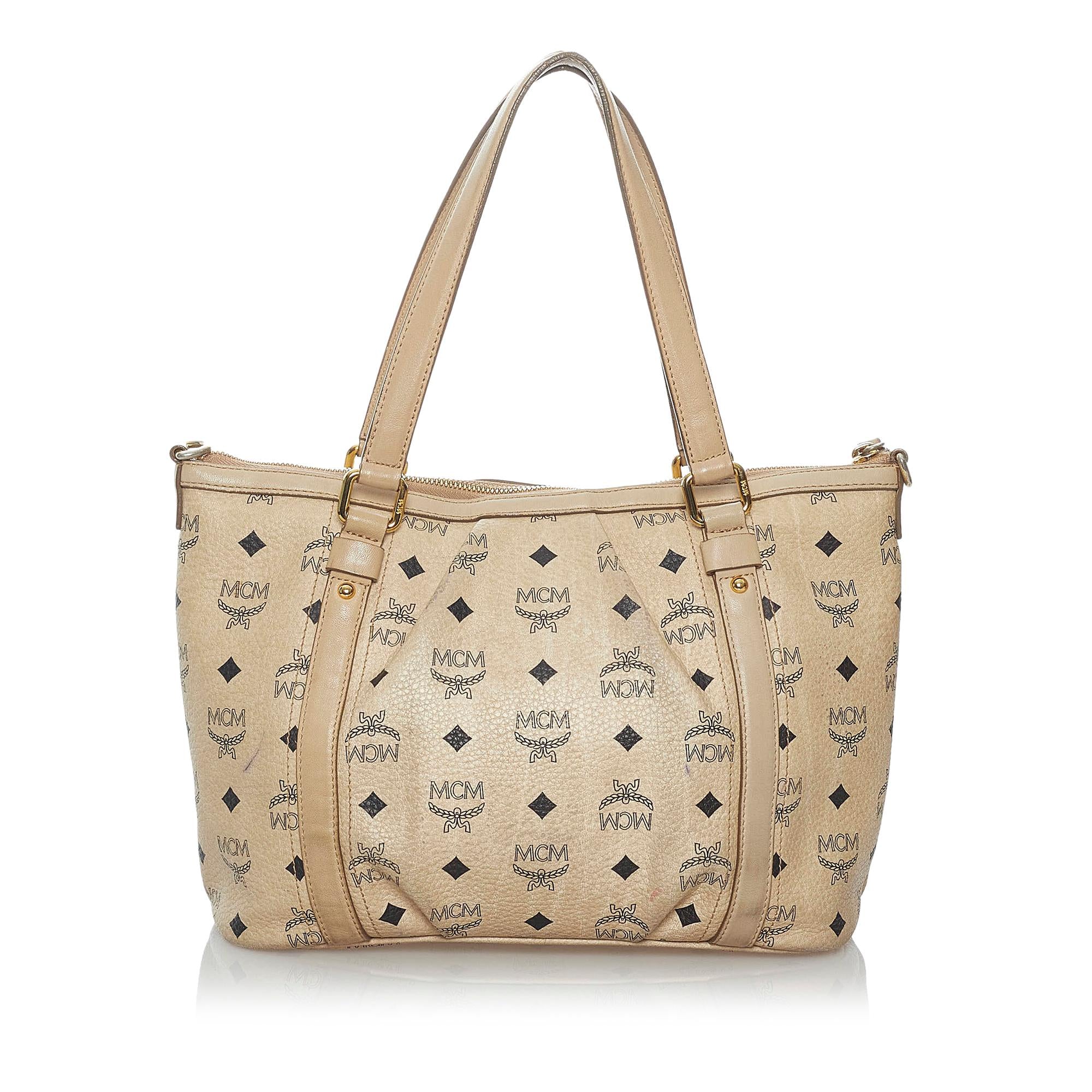 MCM Visetos Leather Satchel (SHG-30071)