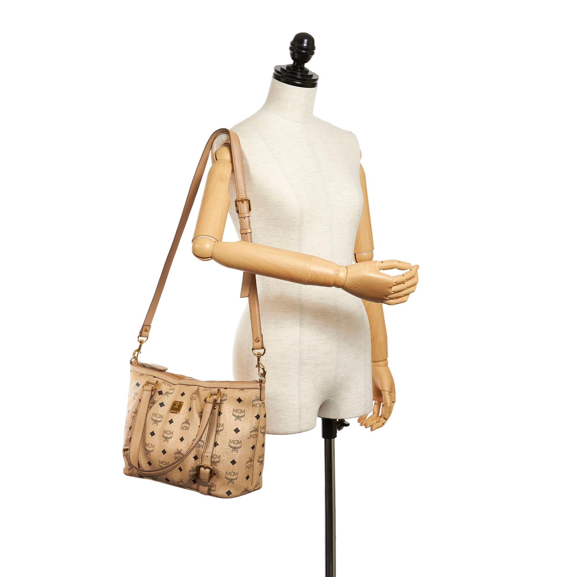 MCM Visetos Leather Satchel (SHG-30071)