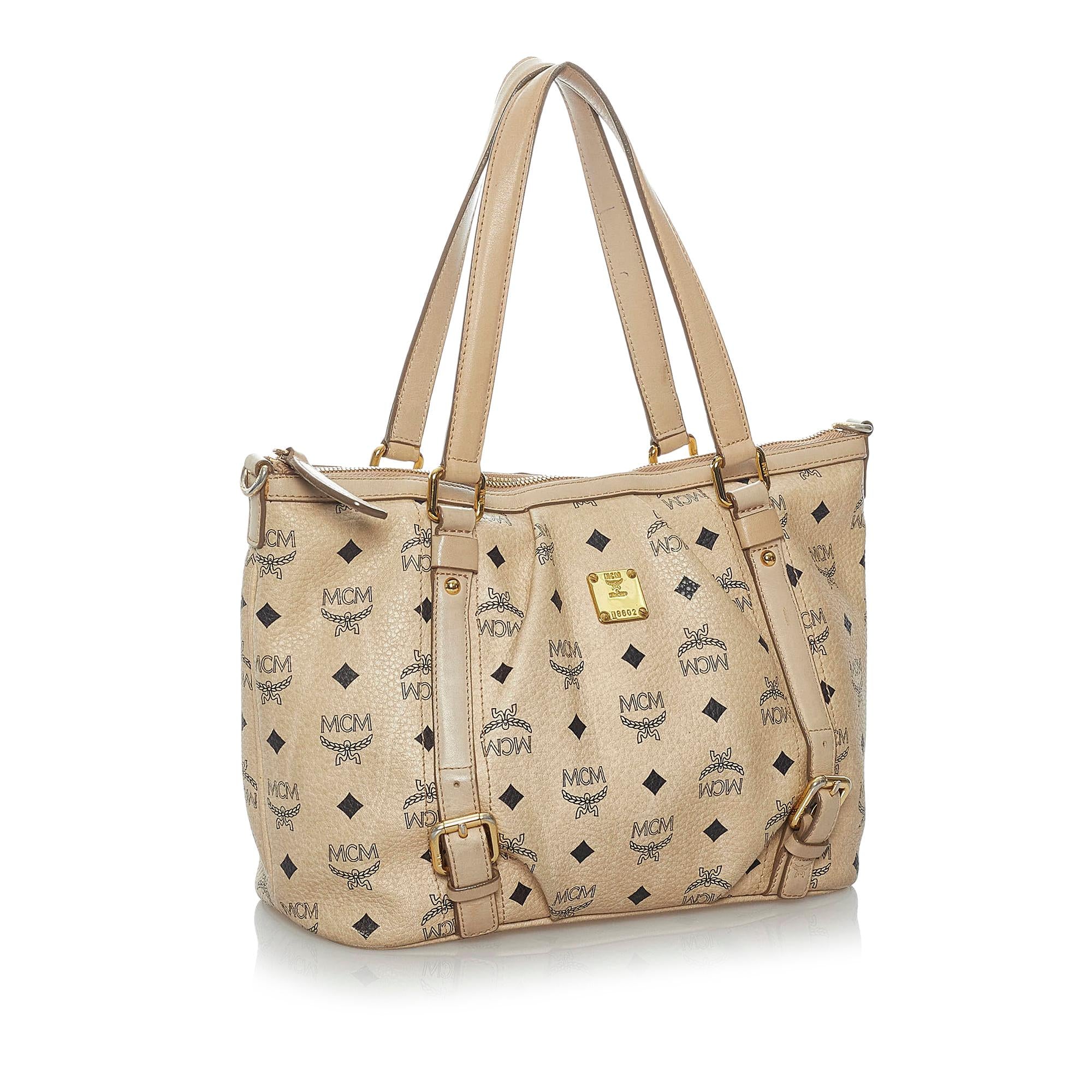 MCM Visetos Leather Satchel (SHG-30071)