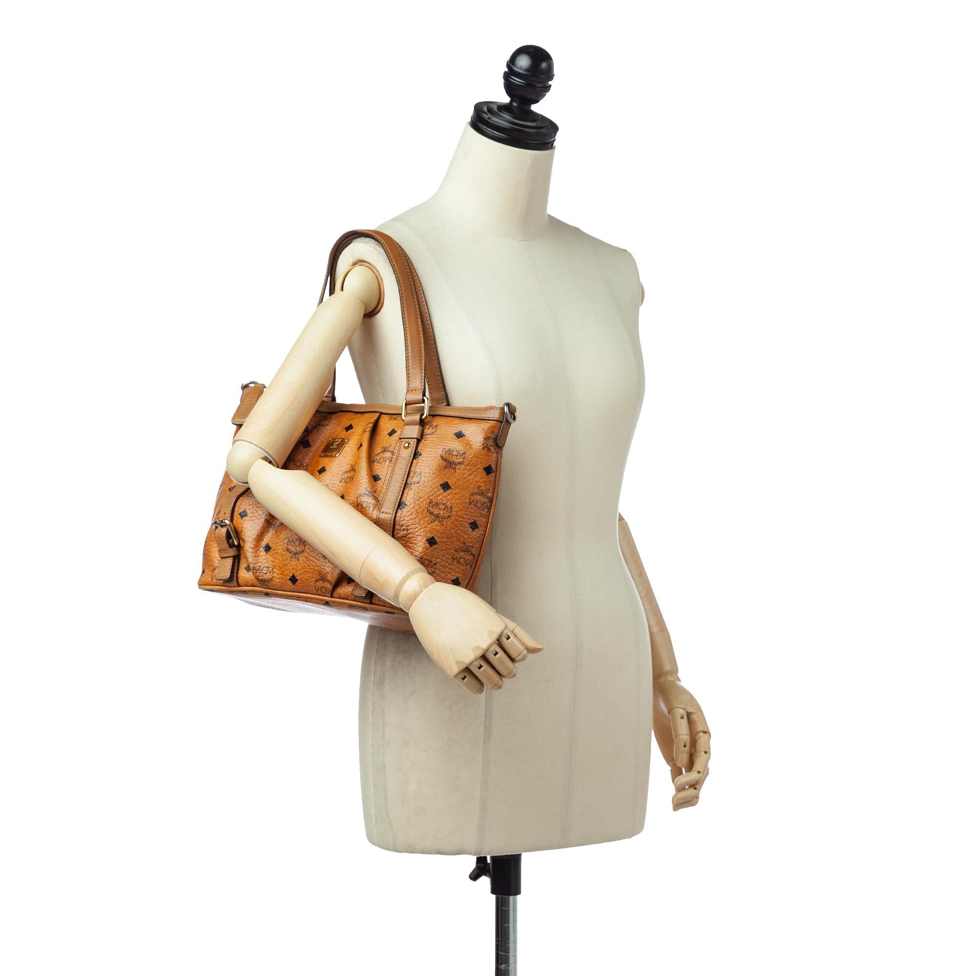 MCM Visetos Leather Satchel (SHG-32174)