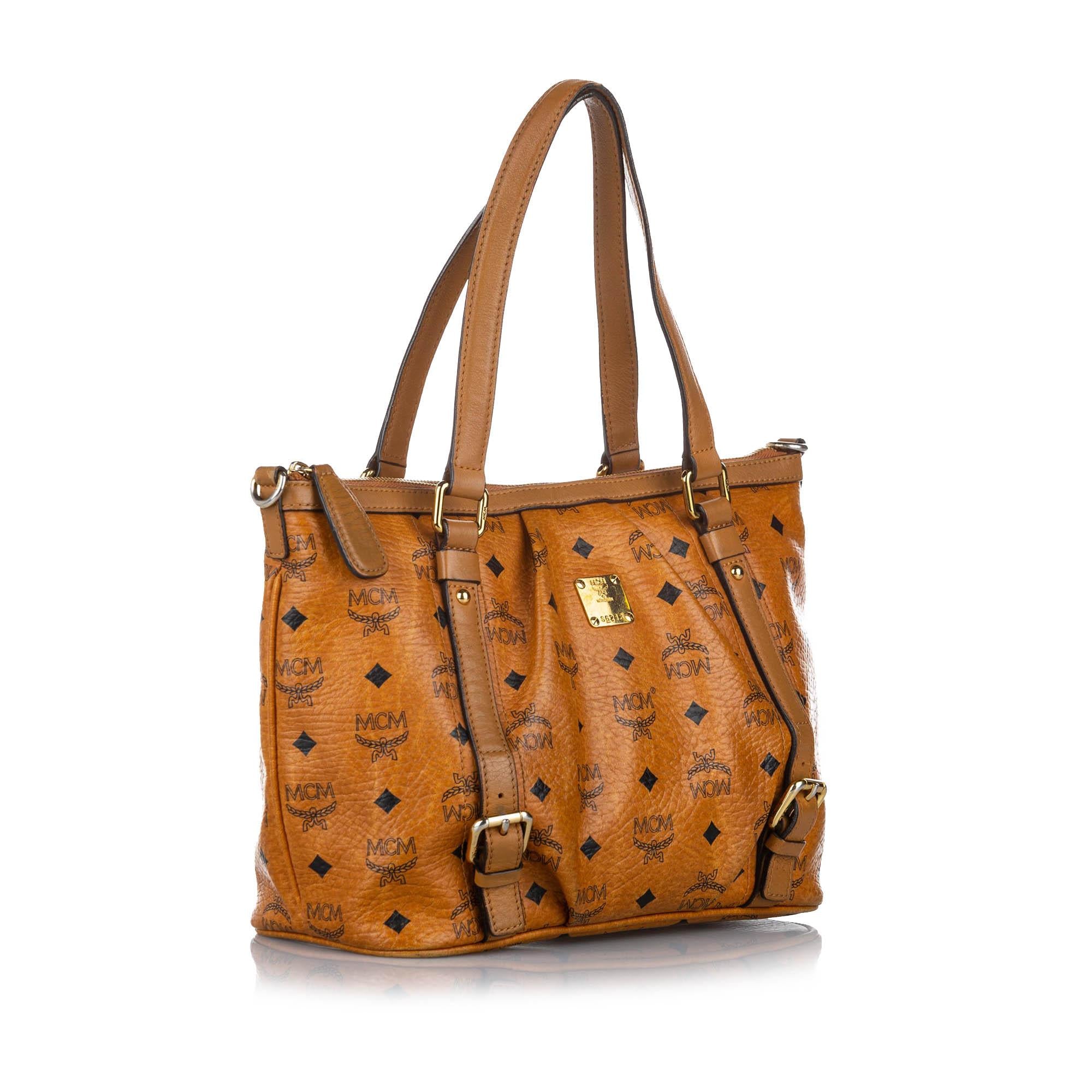 MCM Visetos Leather Satchel (SHG-32174)