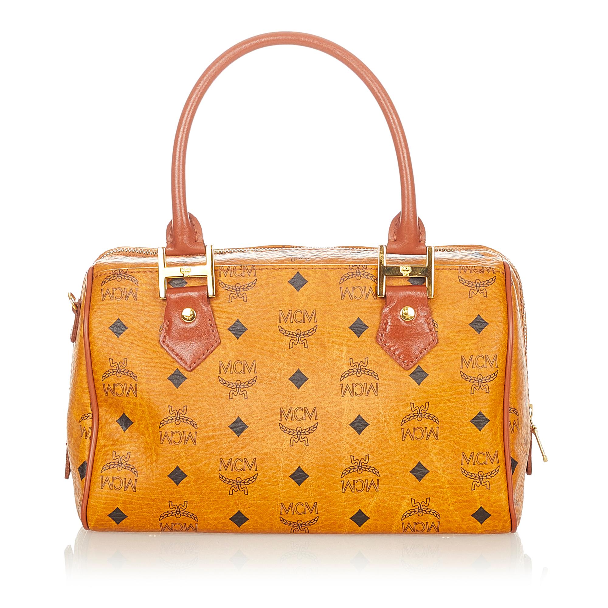MCM Visetos Leather Satchel (SHG-32447)