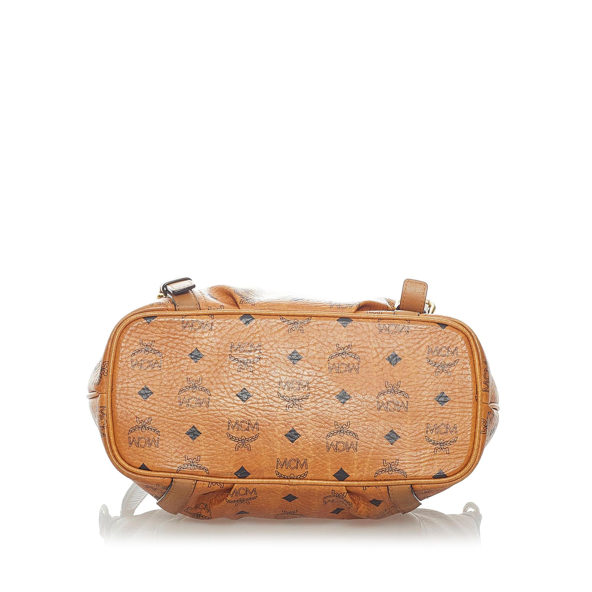 MCM Visetos Leather Satchel (SHG-33359)